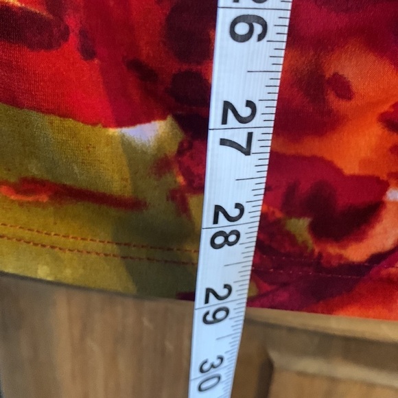EUC Colleen Lopez faux wrap top stunning sunset hues L - Picture 6 of 6